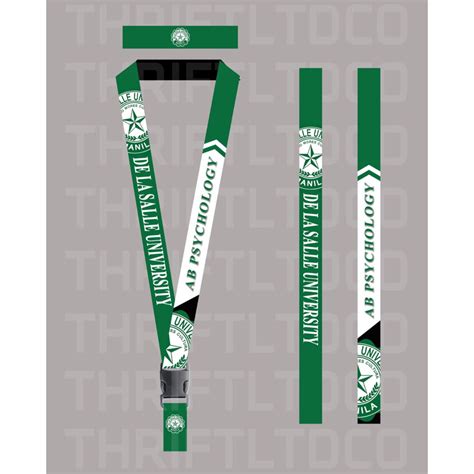 dlsu lanyard|DLSU De La Salle University Lanyard Id lace Id Holder Sling.
